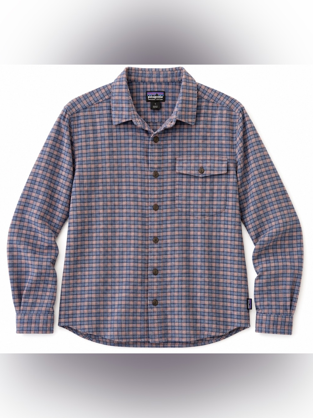 Patagonia Lightweight Fjord Flannel Shirt Men’s L Organic Cotton Plaid FA20
